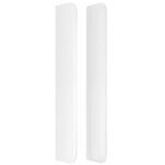vidaXL Tête de lit avec oreilles Blanc 203x16x118/128 cm Similicuir
