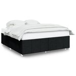 vidaXL Cadre de lit sans matelas noir 200x200 cm tissu