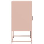 vidaXL Table de chevet rose 36x39x78 cm acier laminé à froid