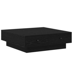 vidaXL Table basse Chêne noir 90 x 90 x 28 cm Bois d'ingénierie