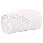 vidaXL Jeté Blanc 240 x 270 cm Toison
