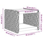 vidaXL Table basse Naturel 45 x 45 x 45 cm Bois de Mahogany Massif