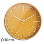 Horloge Tendancia à Quartz, diamètre 30 cm - Jaune