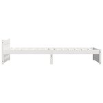 vidaXL Cadre de lit sans matelas blanc bois massif 75x190 cm