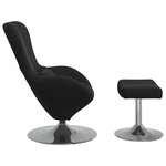 Fauteuil œuf vidaXL avec repose-pieds en velours noir