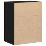 vidaXL Commode Chêne noir 60 x 41 x 76 cm Bois d'ingénierie