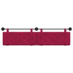 vidaXL Tête de lit suspendue Bordeaux Velours
