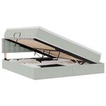 vidaXL Lit de Rangement Gris clair 160 x 200 cm Velours