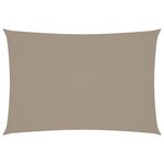 vidaXL Voile de parasol tissu oxford rectangulaire 2 5x4 5 m taupe