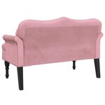 vidaXL Banc avec coussins rose 120 5x65x75 cm velours