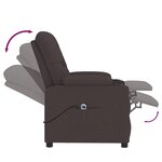vidaXL Fauteuil inclinable électrique Marron foncé Tissu