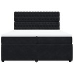 vidaXL Sommier à lattes de lit et matelas Noir 200x200 cm Velours