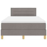 vidaXL Lit à ressorts avec matelas Taupe 120 x 190 cm tissu