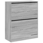 vidaXL Armoire à chaussures sonoma gris 80x34x96 5cm bois d'ingénierie