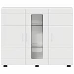vidaXL Buffet Blanc brillant 55 5 x 29 x 100 cm Bois d'ingénierie