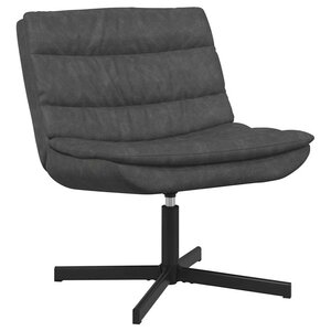 vidaXL Chaise pivotante Noir 63 x 75 x 76 cm PU antique