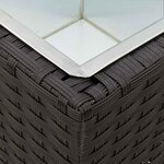 vidaXL Ensemble d'extérieur 3 pc Noir 30 x 30 x 80 cm Métал