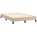 vidaXL Sommier à lattes de lit avec matelas LED cappuccino 120x190 cm