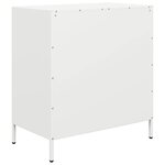 vidaXL Buffet blanc 68x39x73 5 cm acier laminé à froid