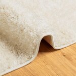 vidaXL Tapis ISTAN à poils longs aspect brillant crème 80x150 cm