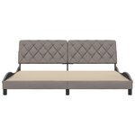 vidaXL Cadre de lit sans matelas taupe 200x200 cm tissu