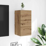 vidaXL Meuble TV Chêne artisanal 30 5 x 30 x 30 cm Bois d'ingénierie
