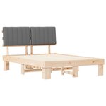 vidaXL Cadre de lit avec tête de lit rembourrée Gris clair