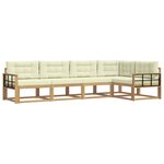 vidaXL Ensemble de canapés d'extérieur 4 pc Blanc et crème Polyester
