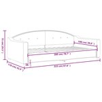 vidaXL Lit de repos gris clair 100x200 cm tissu