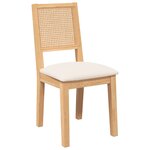 vidaXL Chaises à manger coussins 2 Pièces bois massif caoutchouc