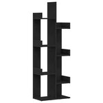 vidaXL Bibliothèque Chêne noir 48 x 25.5 x 140 cm Bois d'ingénierie