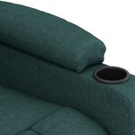vidaXL Fauteuil inclinable électrique Vert foncé Tissu