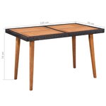 vidaXL Ensemble à manger d'extérieur 5 Pièces Résine tressée Noir marron