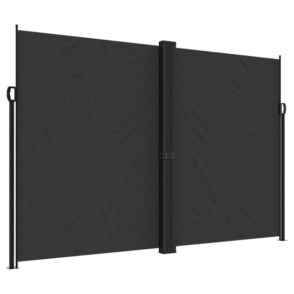 vidaXL Auvent latéral rétractable noir 220x600 cm