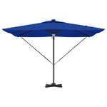 vidaXL Parasol Roma Bleu 286 x 285 x 270 cm Aluminium et polyester