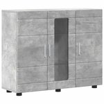 vidaXL Buffet Gris béton 55 5 x 29 x 100 cm Bois d'ingénierie