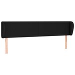 vidaXL Tête de lit avec oreilles Noir 163x23x78/88 cm Tissu