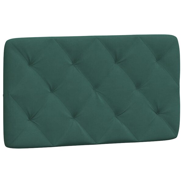 vidaXL Coussin de tête de lit vert foncé 90 cm velours