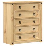 vidaXL Commode Corona 80x40x89 cm bois massif de pin