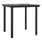 vidaXL Ensemble à manger de jardin 3 Pièces et coussins marron poly rotin
