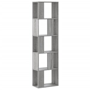 vidaXL Bibliothèque 5 niveaux sonoma gris bois d'ingénierie