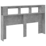 vidaXL Tête de lit à LED gris béton 160x18 5x103 5cm bois d'ingénierie