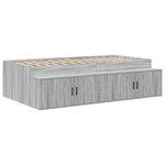 vidaXL Cadre de lit de rangement Gris Sonoma 75x190 cm