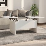 vidaXL Table basse blanc 80x50x42 5 cm bois d'ingénierie