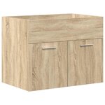vidaXL Armoire lavabo de salle de bain et vasque et robinet intégrés