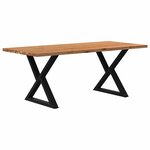 vidaXL Table à manger marron clair bois de chêne massif rectangulaire