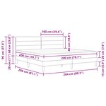 vidaXL Cadre de lit 200 x 200 cm Gris clair