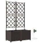 vidaXL Pots de jardin Marron 80 x 40 x 142 cm Acier