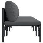 vidaXL Mobilier de jardin avec coussin avec oreiller Anthracite Acier