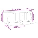 vidaXL Meuble TV mural Gris béton 78 5 x 31 x 30 cm Bois d'ingénierie